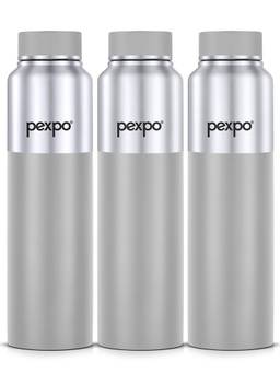 Pexpo - Crown Silver+Grey Stainless Steel Fridge Bottle - 1000Ml