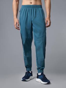 Technosport - Men Blue Colorblock Slim Fit Sports Joggers