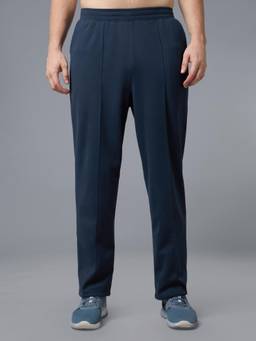 Technosport - Men Navy Blue Solid Sports Trackpant