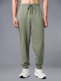 Technosport - Men Olive Solid Sports Joggers