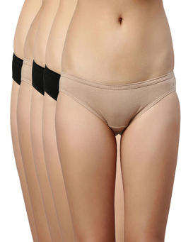 Enamor - Cotton Low Waist Bikini Panty Breathable Antimicrobial Stain Release Grip Fit CB03