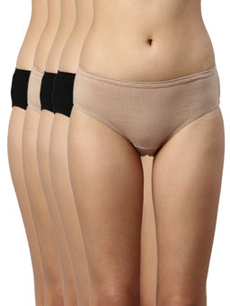 Enamor - Cotton Mid Waist Hipster Panty Breathable Antimicrobial Stain Release Grip Fit CH03