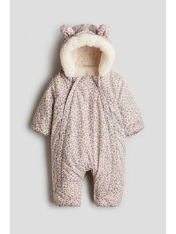 H&M - Kids Pink Teddy-Lined Snowsuit