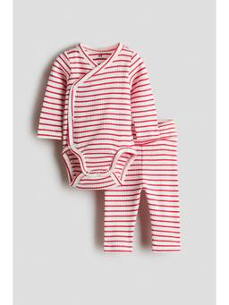 H&M - Girls Multi-Color 2-Piece Bodysuit And Leggings Set