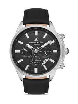 Daniel Klein - Black Color Leather Strap Watch for Men DK.1.13116-2