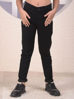 CRIMSOUNE CLUB - Girls Black Skinny High-Waist Jeans