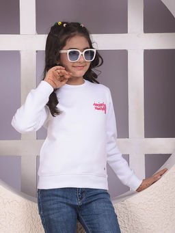 CRIMSOUNE CLUB - Girls White Sweatshirt