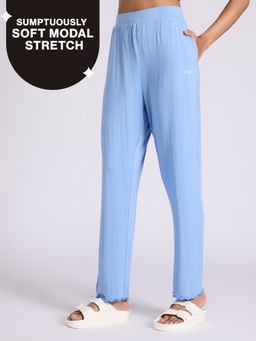 Nykd by Nykaa - Sumptuously Soft Modal Pointelle Textured Pyjamas Nys925 Blue