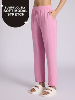 Nykd by Nykaa - Sumptuously Soft Modal Pointelle Textured Pyjamas Nys925 Pink