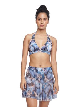 La Intimo - Suheli Par Printed Bra With Panty & Skirt