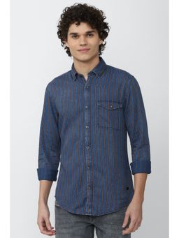 Peter England - Men Blue Super Slim Fit Casual Shirt