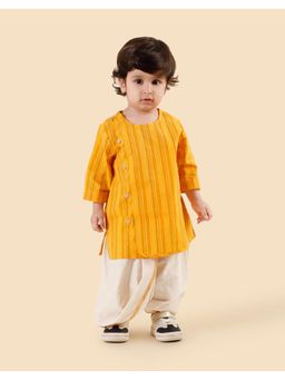 Fabindia - Yellow Cotton Kurta with Dhoti Pant