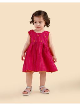 Fabindia - Pink Cotton Blend Dress
