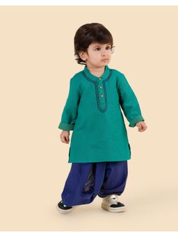 Fabindia - Blue Cotton Kurta with Dhoti Pant