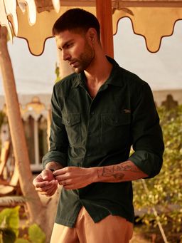 Andamen - Rodeo Castle Green Regular Fit Shirt