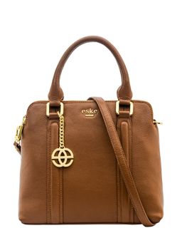 Eske - Sienna Leather City Bag, Cognac Cosmos