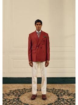 Gargee Designers - Brick Double-Breasted Orange Blazer