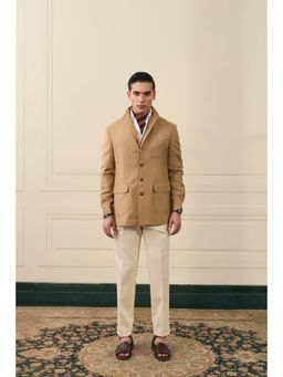 Gargee Designers - Men Sand Beige Worker-Inspired Utility Jacket