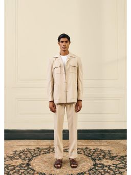 Gargee Designers - Lycra Tailored Beige Shacket