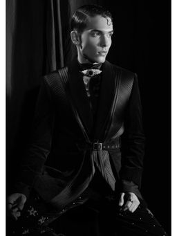 Gargee Designers - Gargee Designer's Siddhant Black Tuxedo With Pant