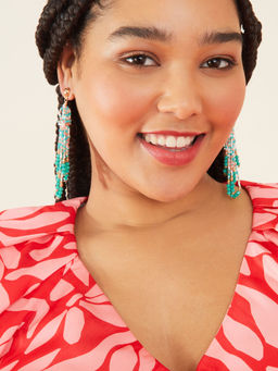 Accessorize London - Womens Multi Long Beaded Tassel Earring