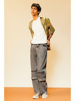 FREAKINS - Denim Grey Straight Fit Jeans