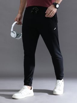 Crocodile - Men Solid Black Comfort Fit Joggers