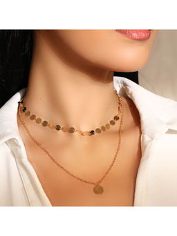 PRITA - Gold Plated Two Layered Stylish Necklaces