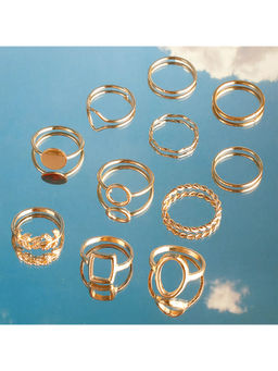 PRITA - Stylish Gold Plated Fashiony Adjustable Rings