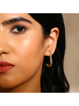 Priyaasi - Two Layered Gold Plated Mini Drop Style Earrings
