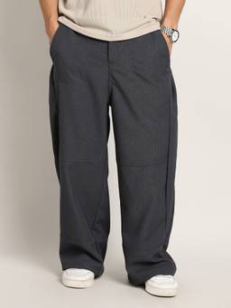 CAHOOT - Charcoal Grey Panelled Baggy Cargo Trouser