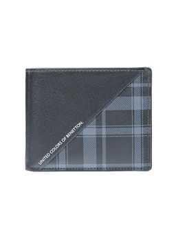 United Colors of Benetton - Men's Global Coin Leather Wallet Amberg - Black