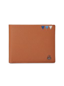 United Colors of Benetton - Men's Passcase Leather Wallet Braslaw - Tan