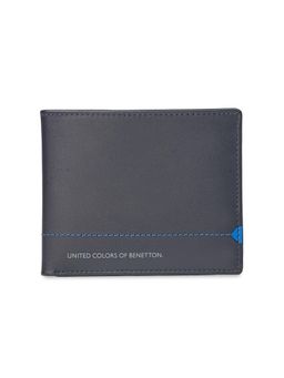 United Colors of Benetton - Men's Passcase Leather Wallet Zhodzina - Navy