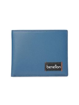 United Colors of Benetton - Men's Passcase Leather Wallet Cheria - Navy