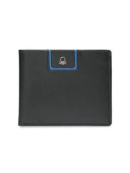 United Colors of Benetton - Men's Global Coin Leather Wallet Barysaw - Black