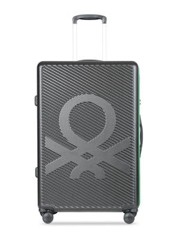 United Colors of Benetton - Unisex Hard Luggage Trolley Bag Glide Pro - Black