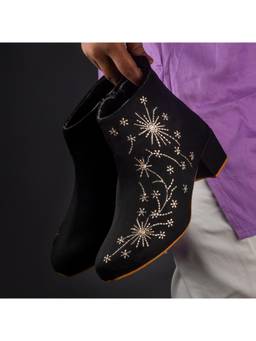 RETTROSE - Black Mehrunisa Ankle Boots