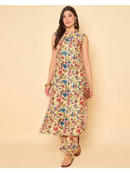 Gahan - Multi-Color Rayon Digttal Print Kurta & Palazzo