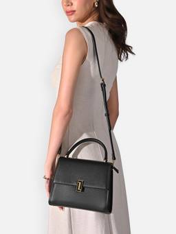 Lavie Luxe - Women Black Solid Sing Bag (M)