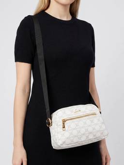 Lavie - Women Off White Printed Monogram Sling Bag (S)