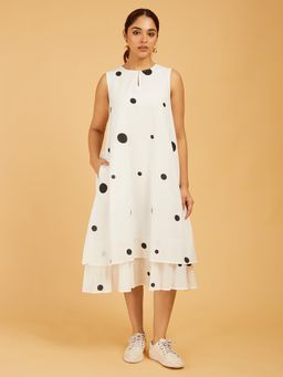 Cyan - Printed Cotton Layered Dress