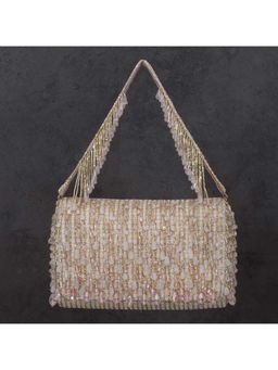 Lovetobag - Opal Flapover Clutch Rose Quartz Pink with Handle