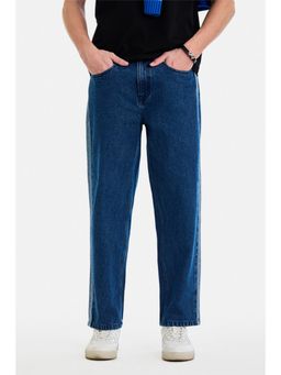 Snitch - Dark Indigo Denim Relaxed Casual Jeans for Men