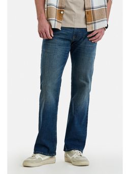 Snitch - Blue Washed Bootcut Casual Jeans for Men