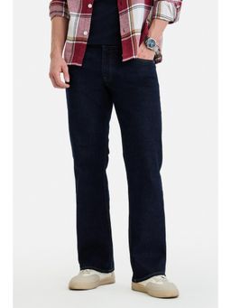 Snitch - Dark Blue Washed Bootcut Casual Jeans for Men