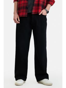 Snitch - Black Denim Baggy Casual Jeans for Men