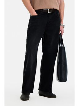 Snitch - Black Denim Baggy Casual Jeans for Men