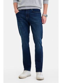 Snitch - Blue Washed Slim Casual Jeans for Men
