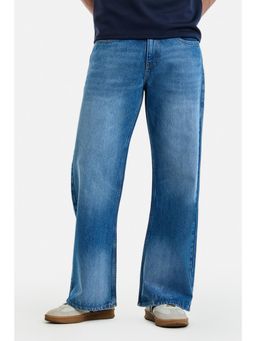 Snitch - Blue Denim Flared Casual Jeans for Men